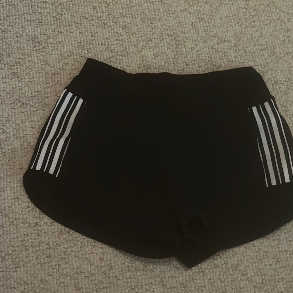 Athleta Black Athletic Shorts with Reflective Stripes